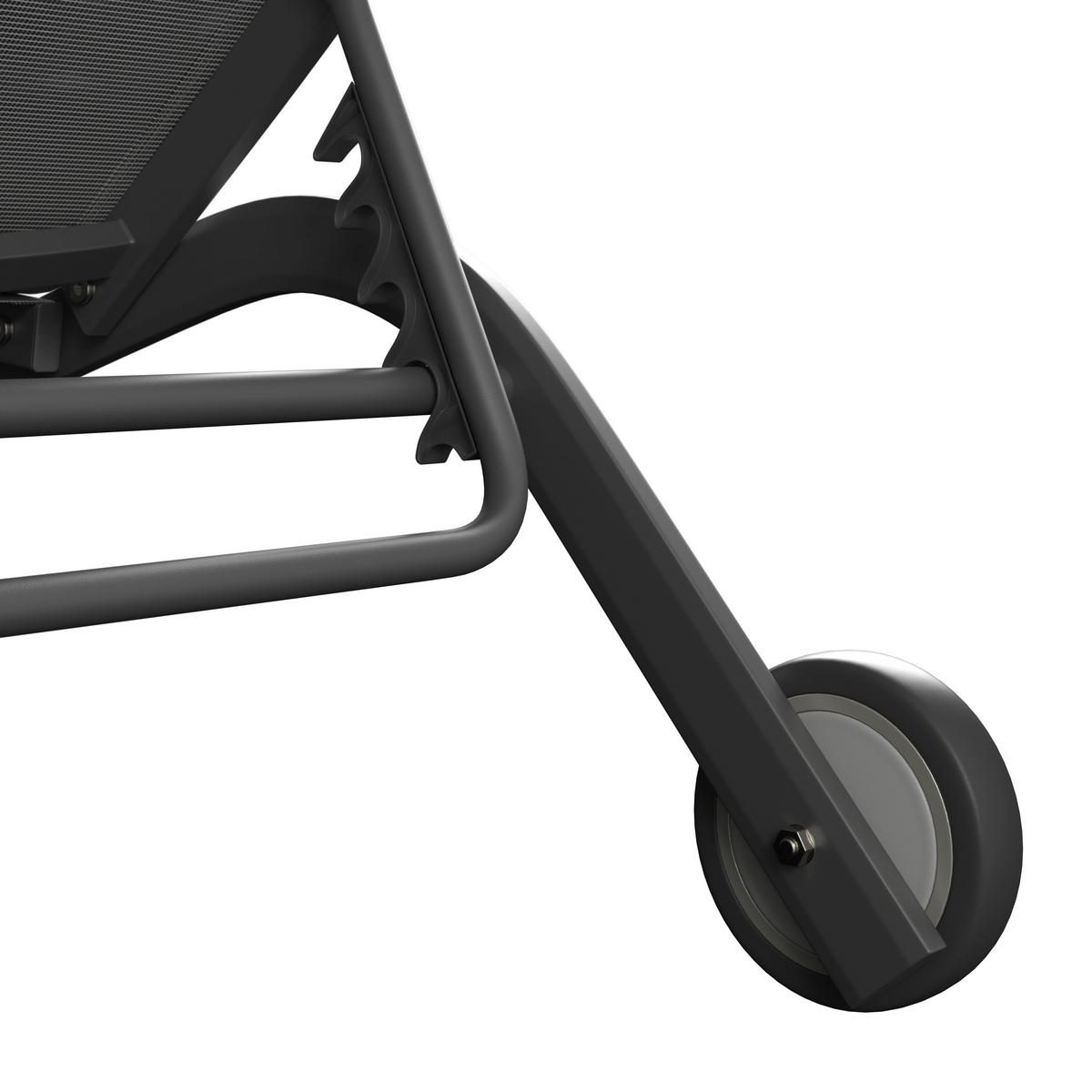 ZÁHRADNÉ LEŽADLO OTTI - sivá/antracitová, Basics, kov/textil (211/44/75cm) - Mömax