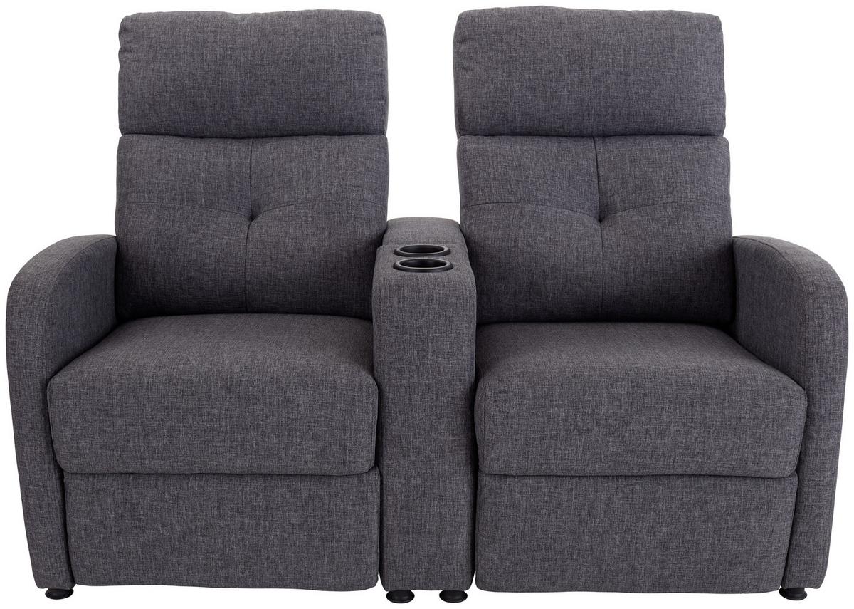 Házimozi Kanapé Cinema - sötétszürke, Modern, textil/fa (131/91/91cm) - Ondega