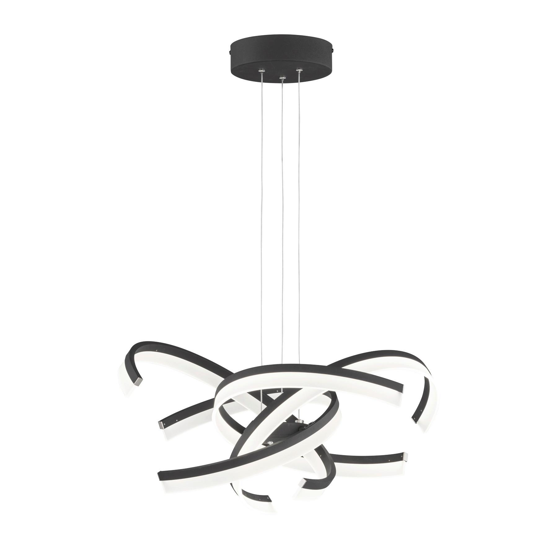 LED-Pendelleuchte 60552 - Sandfarben/Schwarz, Design, Metall (53/150cm) - Fischer & Honsel