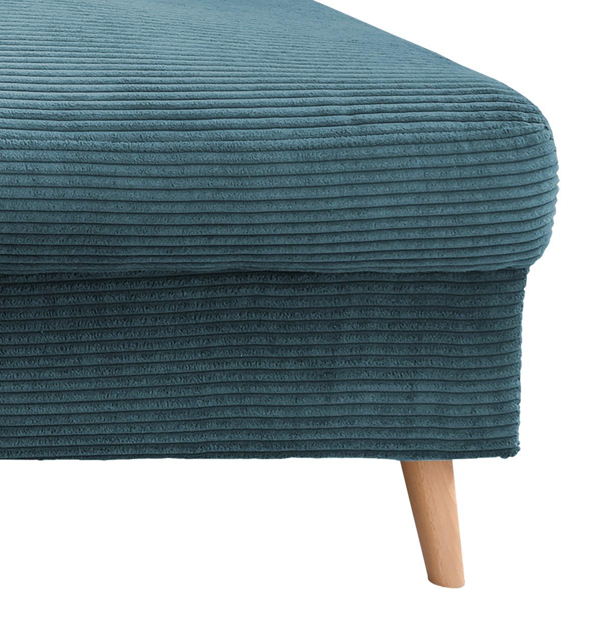 Wohnlandschaft Valentina - Petrol/Naturfarben, KONVENTIONELL, Textil (150/301/200cm) - P & B