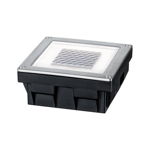 Solarleuchte Klar/Edelstahl 1xled Warmweiß H: 4,5cm - Klar/Edelstahlfarben, Basics, Metall (10/4,5/10cm) - Paulmann