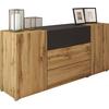 Sideboard Berlin 150 Eiche Wotan/schwarz B: 150 Cm - Eiche Wotan/Schwarz, Design, Holzwerkstoff (150/68/38,5cm) - MID.YOU