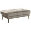 Hocker Luzi - Hellgrau/Schwarz, MODERN, Textil (125/42/72cm) - Trendmanufaktur