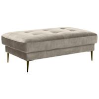 Hocker Luzi - Hellgrau/Schwarz, MODERN, Textil (125/42/72cm) - Trendmanufaktur