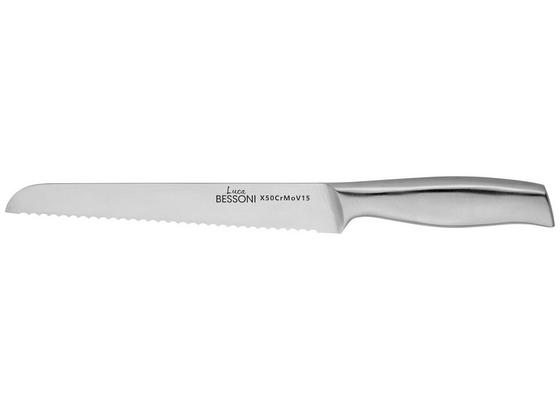 Brotmesser Phil, Länge ca. 33cm - Edelstahlfarben, MODERN, Metall - Luca Bessoni Brotmesser Phil, Länge ca. 33cm - Edelstahlfarben, MODERN, Metall - Luca Bessoni