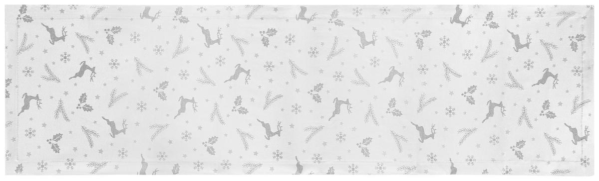 Tischläufer Lappland - Silberfarben, ROMANTIK / LANDHAUS, Textil (40/140cm) - James Wood