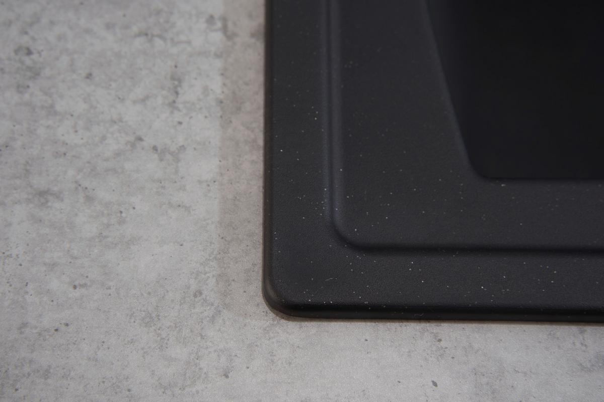 Spüle Respekta Boston Kunststein BxT: 100x50 cm - Schwarz, Trend, Glas/Kunststoff (100/20/50cm) - Respekta