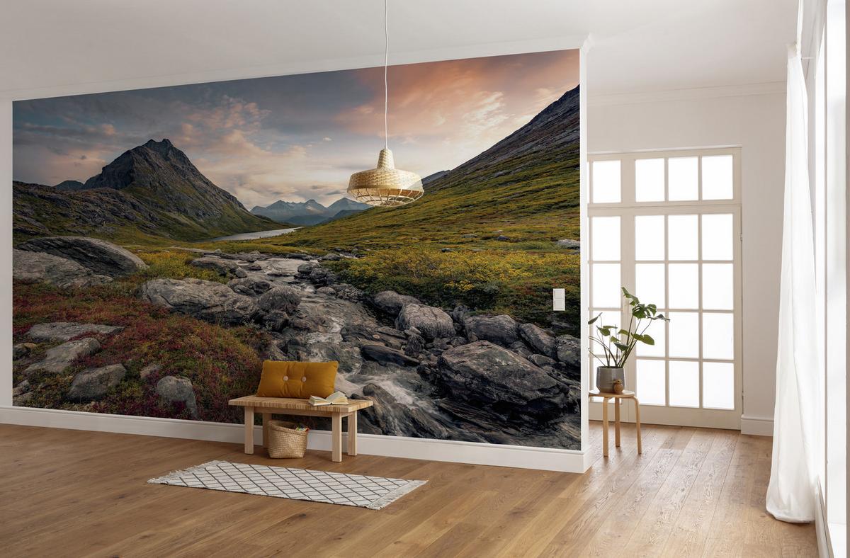 Fototapete Schroffes Paradies - Multicolor, Trend, Textil (450/280cm)