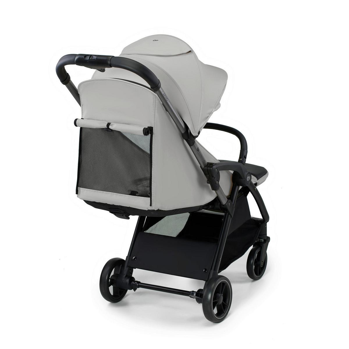 Buggy Apino Hellgrau, B/H/T: 47x99x93cm - Hellgrau/Schwarz, Basics (47/99/93cm) - Kinderkraft