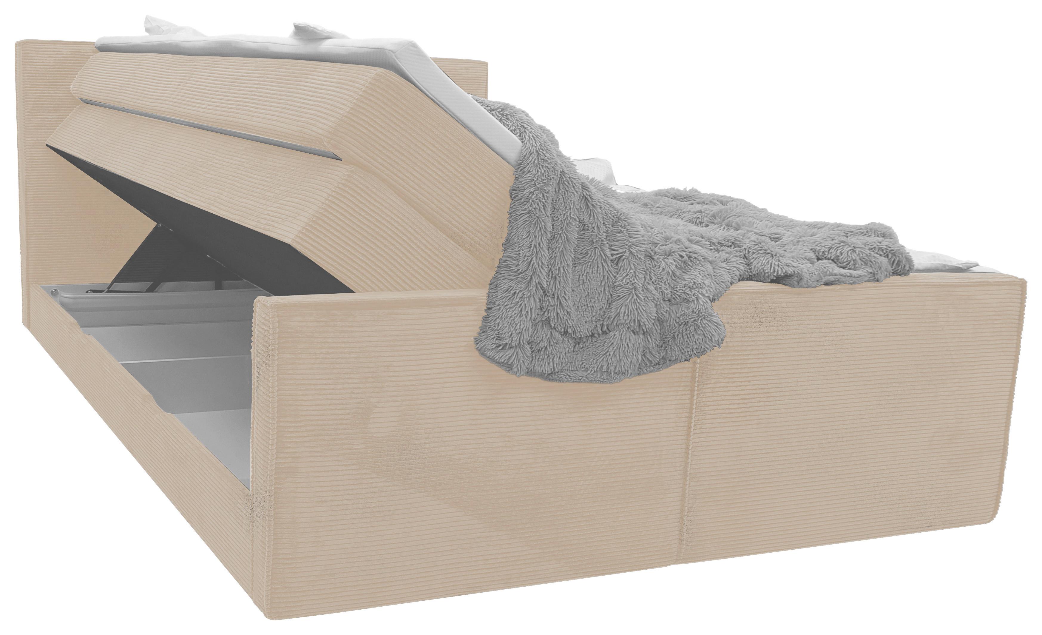 Boxspringbett Rodi Beige Lf: 180x200 cm - Beige, MODERN, Textil (180/200cm) - Livetastic