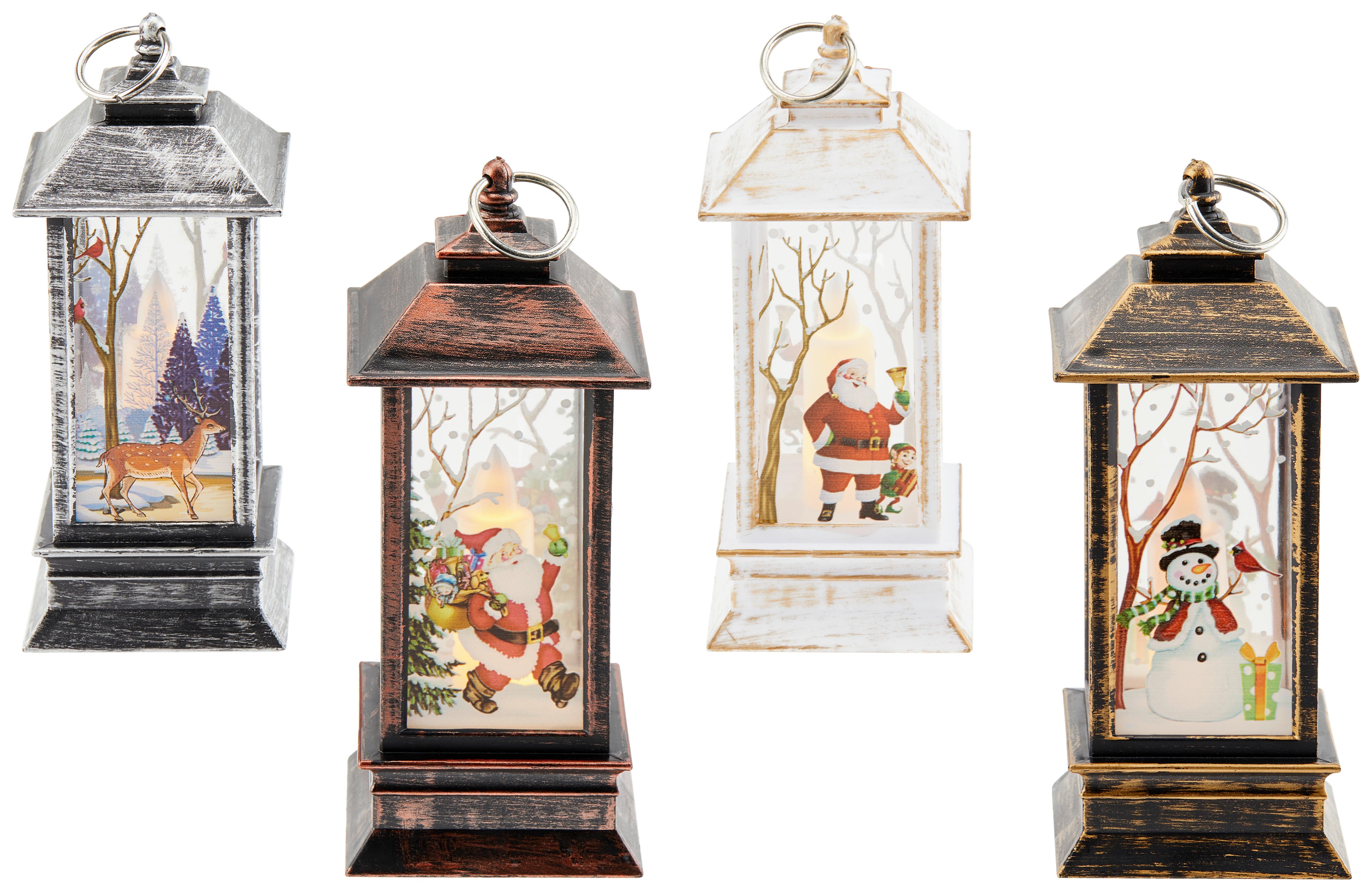 LED-Laterne Ax5304230 - Silberfarben/Goldfarben, Basics, Kunststoff (5,2/5,2/13cm)