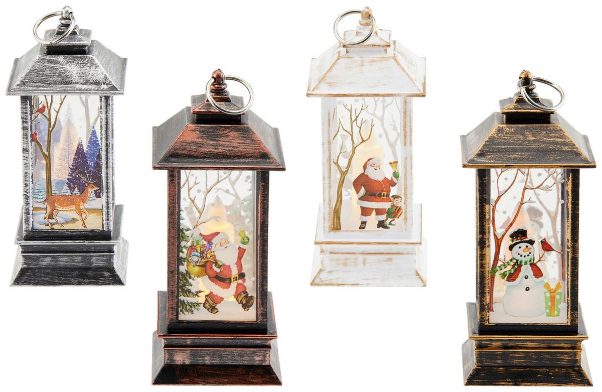 LED-Laterne Ax5304230 - Silberfarben/Goldfarben, Basics, Kunststoff (5,2/5,2/13cm)