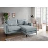 Ecksofa Eliza Hellblau S: 204x153 cm - Schwarz/Hellblau, Basics, Textil (204/153cm) - Livetastic