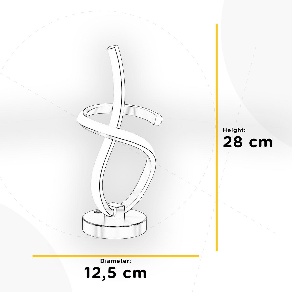 LED-Tischleuchte Kira Goldfarben D: 12,5 cm - Beige/Goldfarben, Design, Kunststoff/Metall (12,5/28cm)