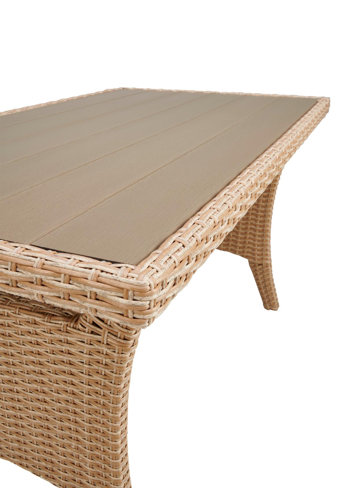 Loungegarnitur 6-tlg. Porto- Multi, Polyrattan Mit Kissen - Hellbraun/Grau, MODERN, Kunststoff/Textil (190/237cm) - Beldano