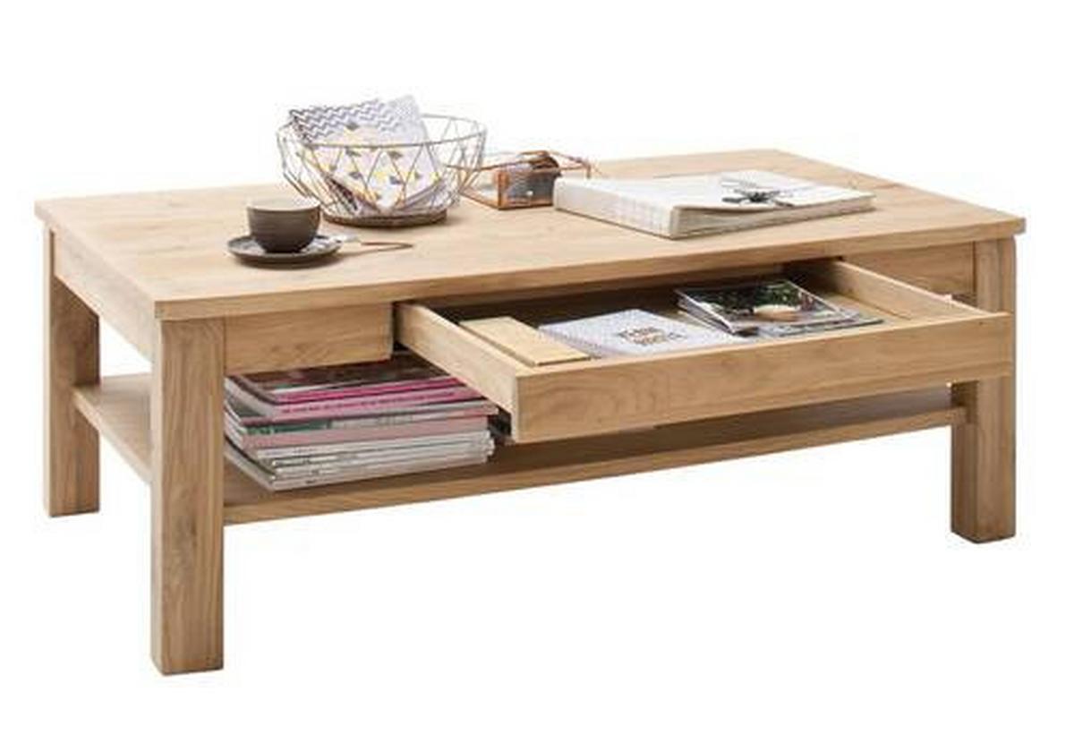 Couchtisch Holz teilmassiv Santori Eichefarben - Eichefarben, Design, Holz/Holzwerkstoff (117/42/65cm) - Livetastic