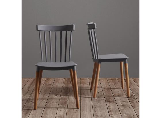 Židle Leila - šedá, Moderní, dřevo/umělá hmota (48/45/113cm) Židle Leila - šedá, Moderní, dřevo/umělá hmota (48/45/113cm)