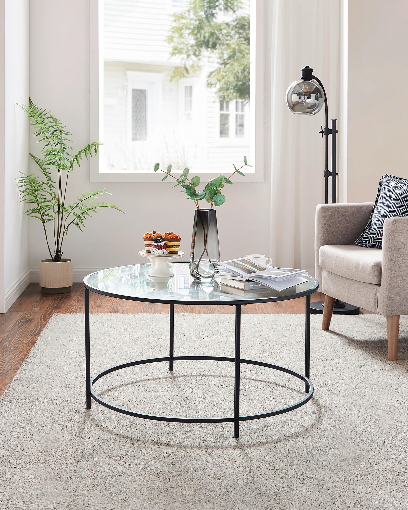 Couchtisch Schwarz B: 84 Cm - Schwarz, Trend, Metall (84/45,5/84cm) - MID.YOU