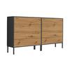 Sideboard Mailand1 B:158cm Eiche Artisan - Anthrazit/Eiche Artisan, MODERN, Holzwerkstoff (158/86/33cm) - MID.YOU