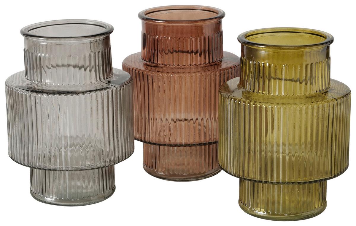 Váza MARILIO I - oranžová/sivá, Konventionell, sklo (12,9/17,6cm) - Mömax