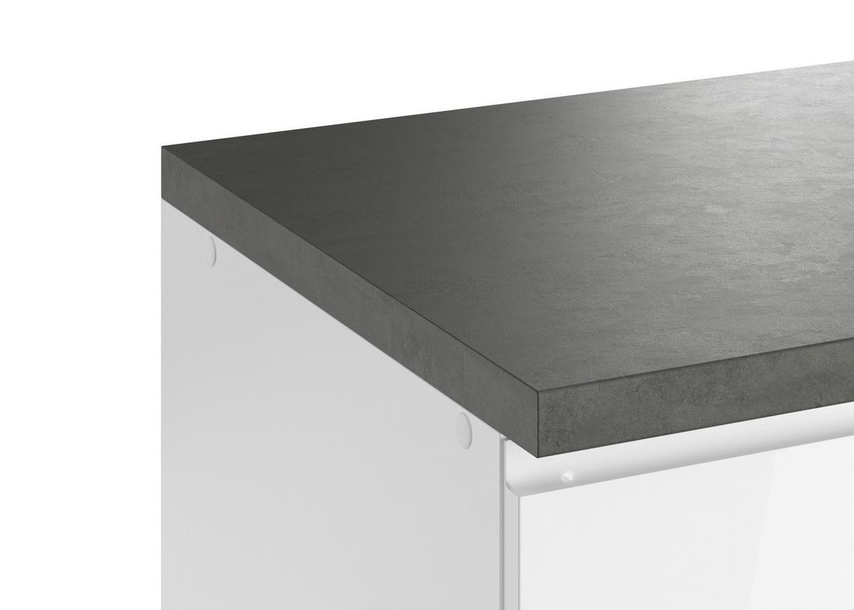 Eckunterschrank Monza B: 120cm Weiß/Grau 1 Drehtüre - Weiß Hochglanz/Weiß, LIFESTYLE, Holzwerkstoff (120/86/60cm) - Held