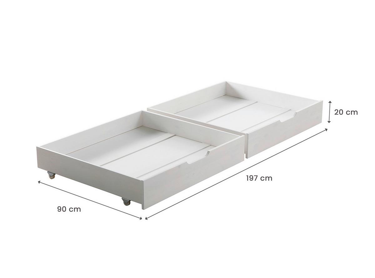 Hausbett Kim Altrosa/Weiß 120x200cm - Altrosa/Weiß, MODERN, Holz/Textil (120/200cm) - Livetastic