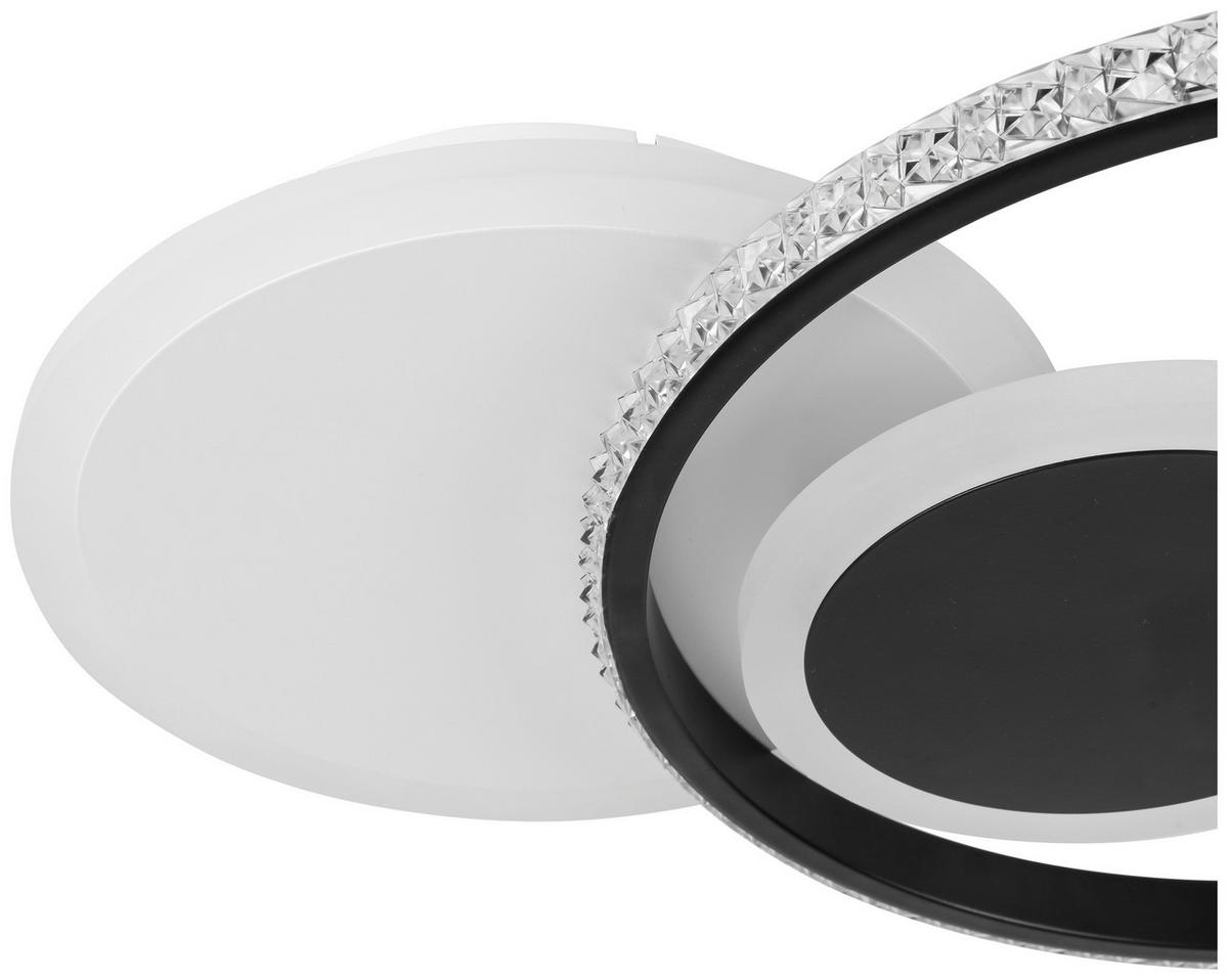 Stropní svítidlo Rulm, D/Š: 45/32cm,čier.bílá - bílá/černá, Moderní, kov/plast (45/32/6,5cm) - Modern Living