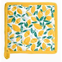 Chňapka žlutá/zelená/bílá - bílá/zelená, textil (20/20cm)