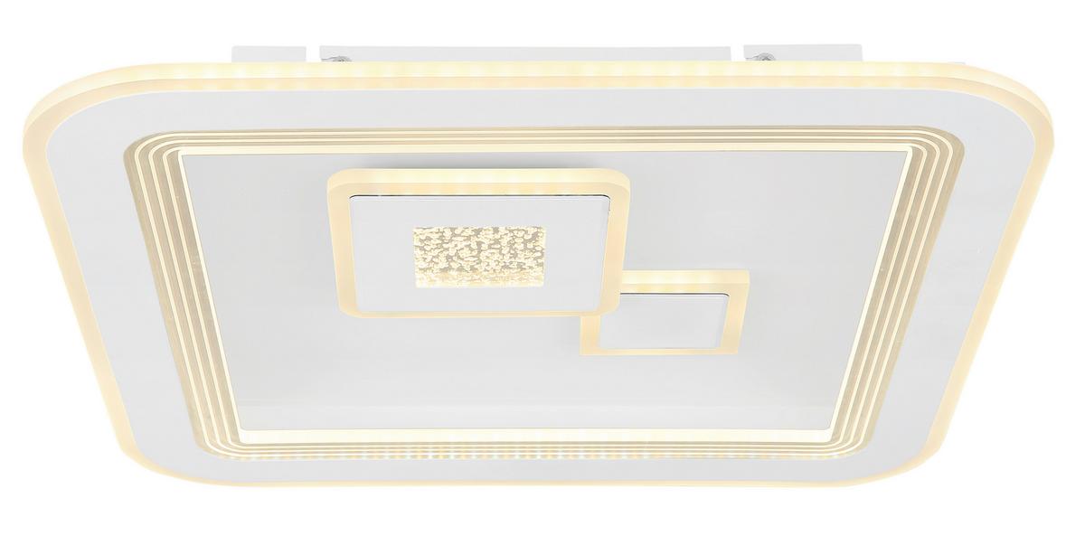 Led-deckenleuchte L: 46,6 Cm Mit Farbtemperaturwechsler - Klar/Opal, Design, Kunststoff/Metall (46,6/46,6/7,4cm) - Globo