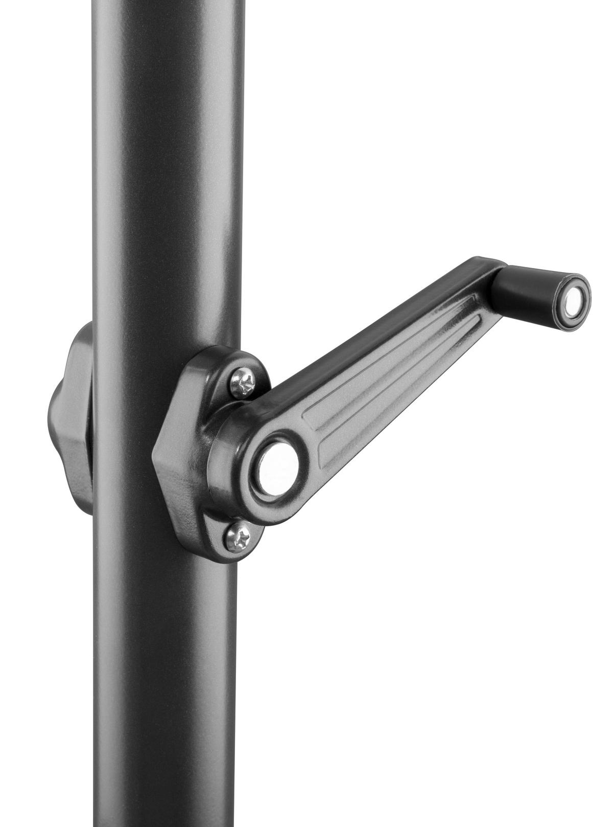 Doppelsonnenschirm Salerno BxHxT: 300x220x150cm Silbergrau - Anthrazit/Hellgrau, Basics, Textil/Metall (300/220/150cm) - Schneider