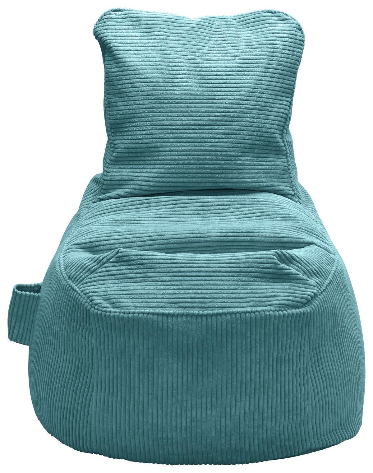 Sedací vak CORTONA CORD, petrolejový manšestr - petrolej, Moderní, textil (85/100/85cm) - Mömax