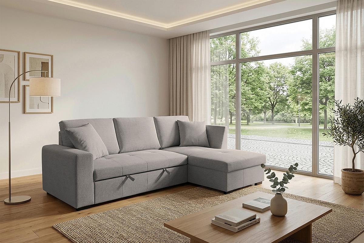 Ecksofa Lukas Graubraun S: 239x158 Cm - Graubraun, Trend, Textil (239/158cm)