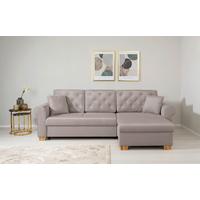 Ecksofa Arles, Taupe 1 S: 266x161 Cm - Taupe/Buchefarben, Design, Textil (266/161cm) - MID.YOU