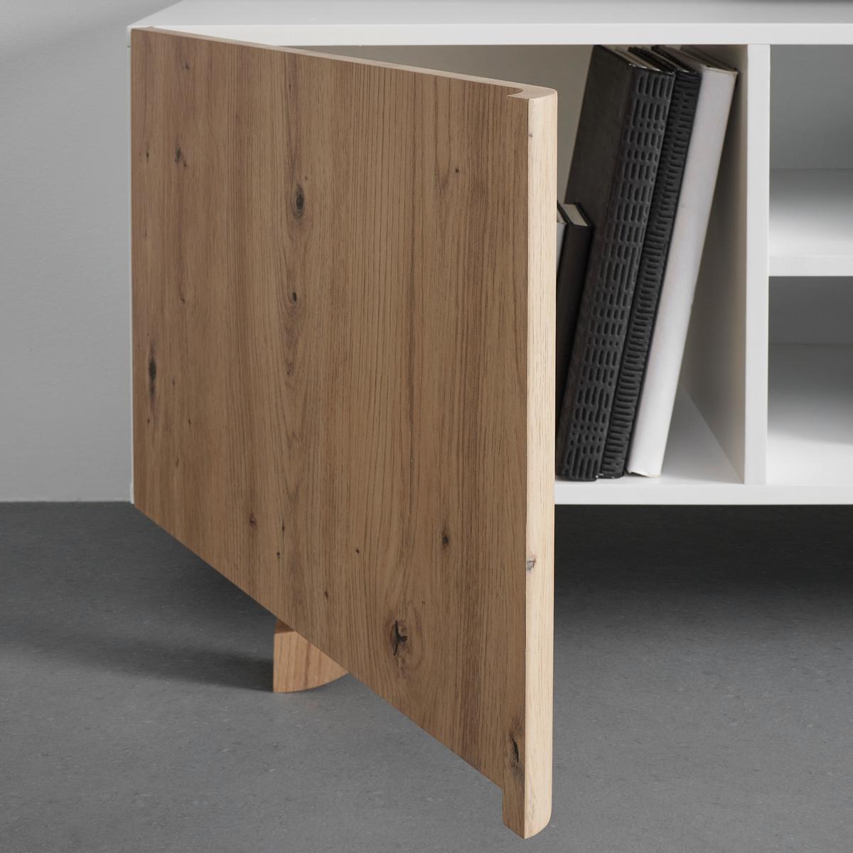 TV diel VIRA farby dubu/biela - biela/farba borovice, Modern, drevo (172/50/43cm) - Bessagi Home