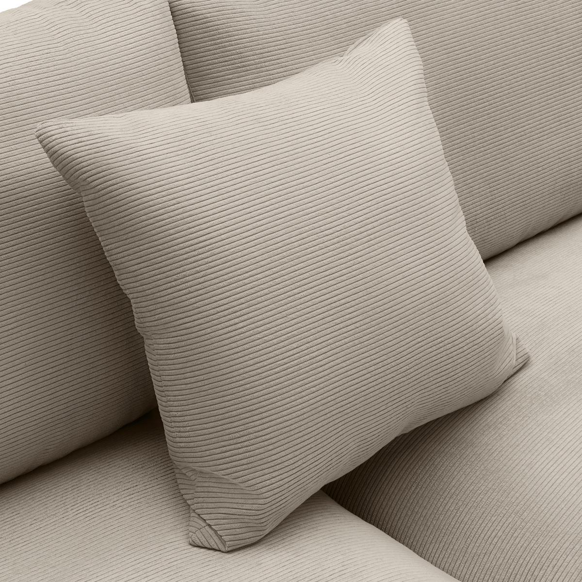 Rohová sedačka PEDRO, pravá, šedohnědá - černá/šedohnědá, Moderní, textil/plast (300/190cm) - Mömax
