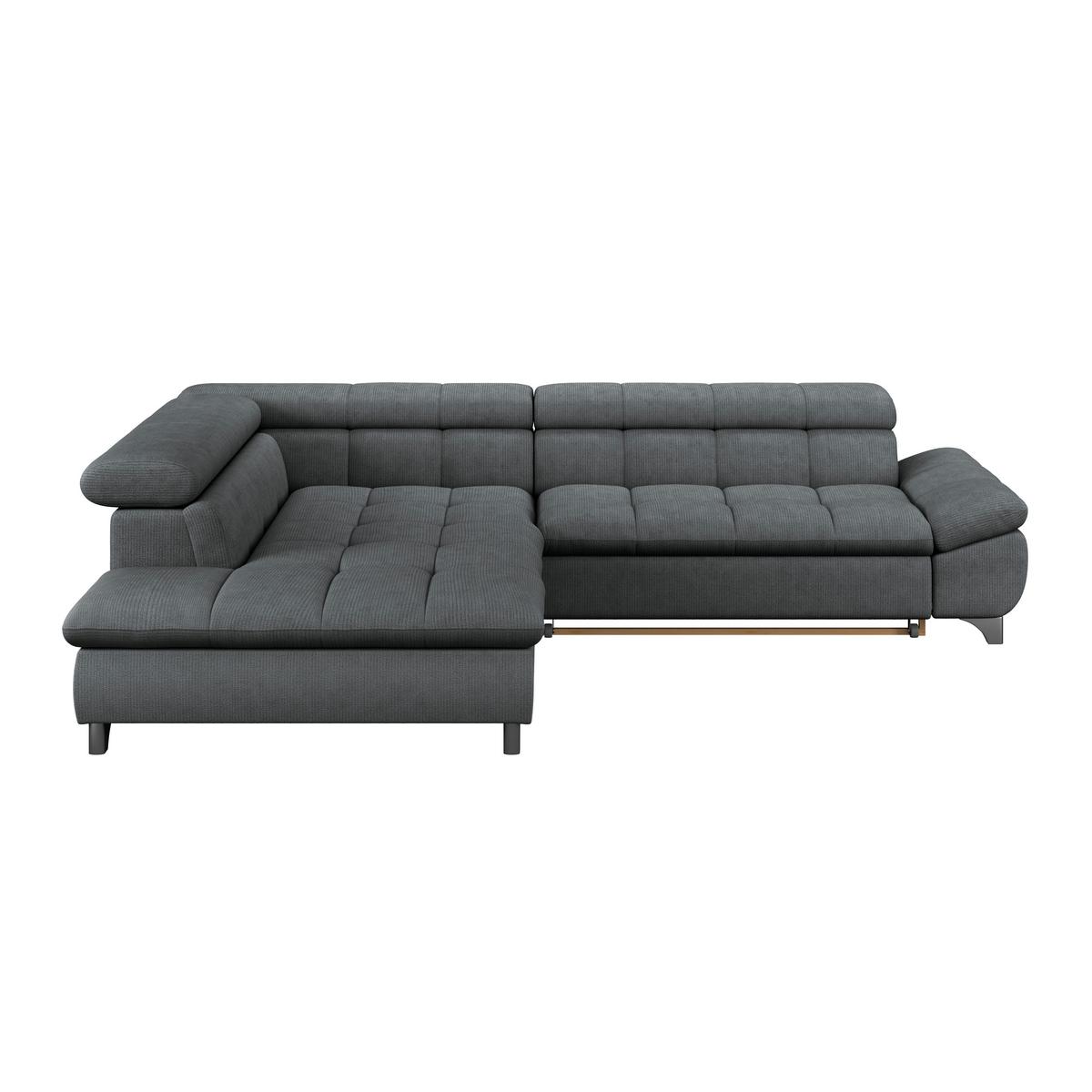 Ecksofa Gemini Grapfhitfarben, B: 234cm - Chromfarben/Graphitfarben, KONVENTIONELL, Textil (234/312cm)
