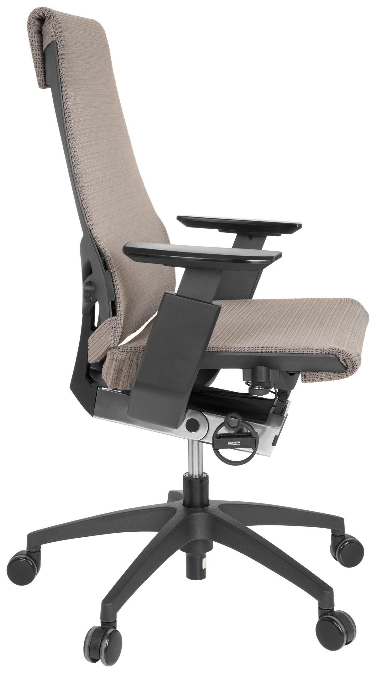 Drehstuhl Genidia Smart Black Grau - Schwarz/Grau, MODERN, Kunststoff/Textil (70/112/55cm) - MID.YOU
