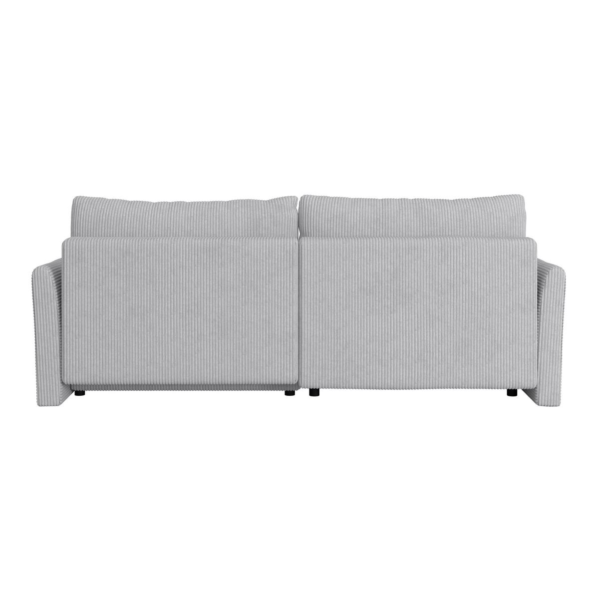 Ecksofa mit Schlaffunktion Sonos Silberfarben 228x146 cm - Ecru/Silberfarben, MODERN, Textil (228/146cm)