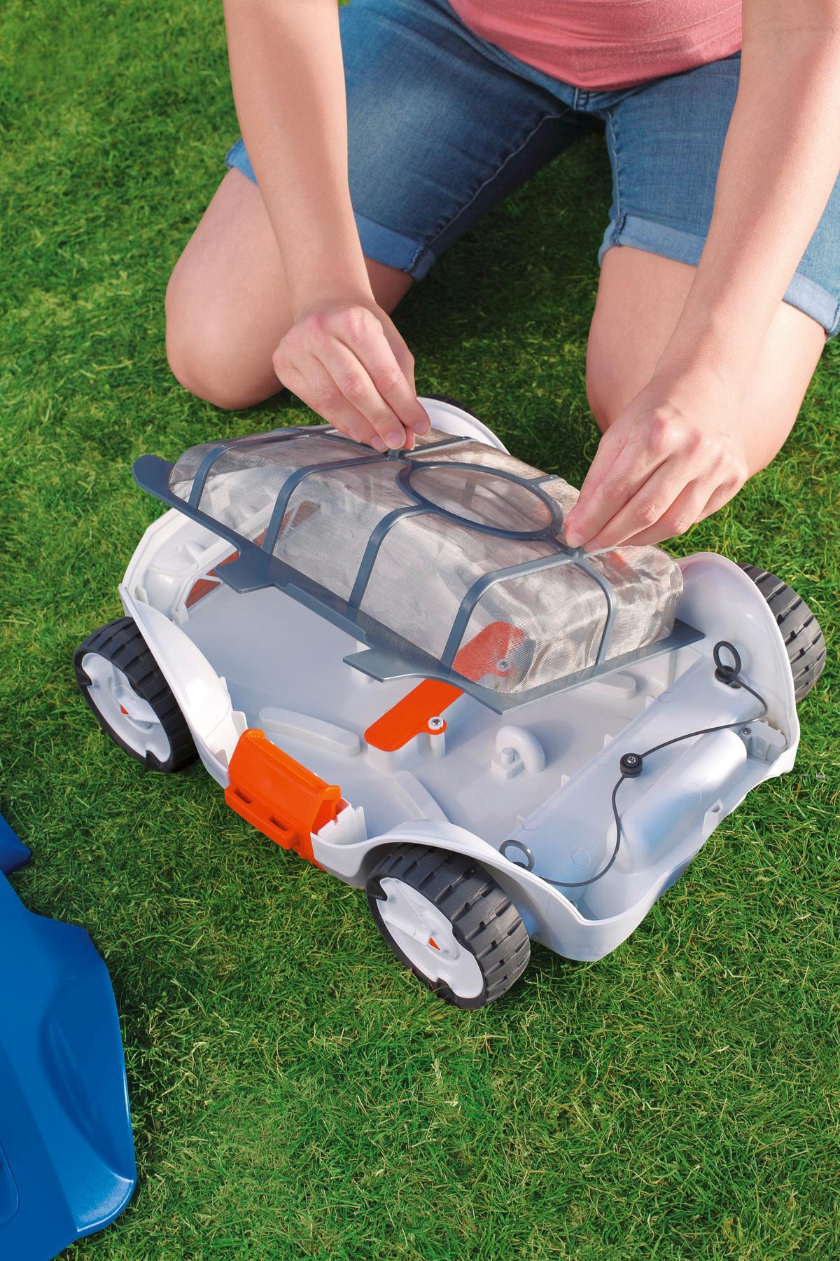 Poolroboter Aquatronix, Akku Laufzeit 90 Min, Tragegriff - Blau/Orange, MODERN, Kunststoff/Metall (45/33/30,5cm) - Bestway