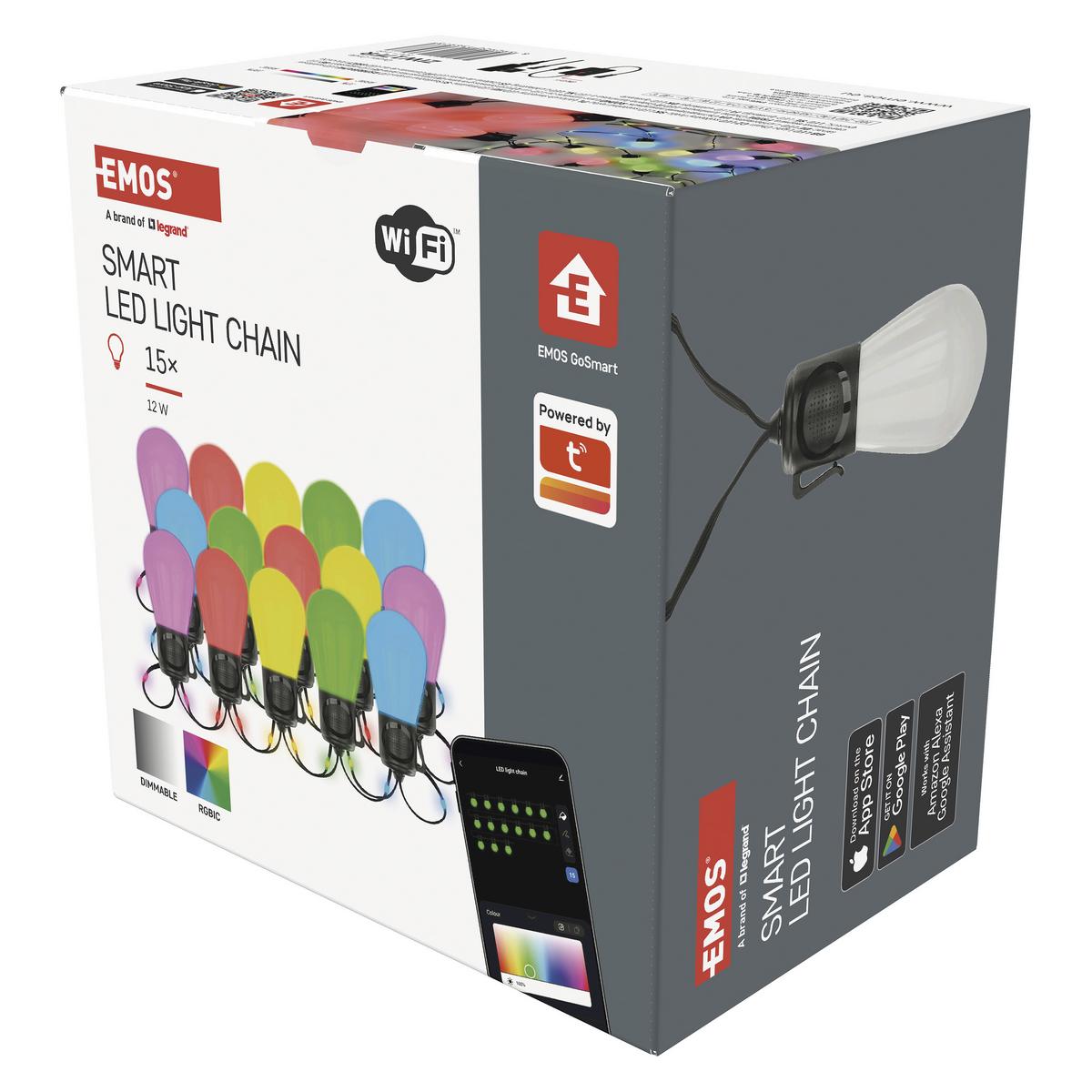 Led Fényfüzér Gosmart Kb. 15m - fekete, Basics, műanyag (1500cm)