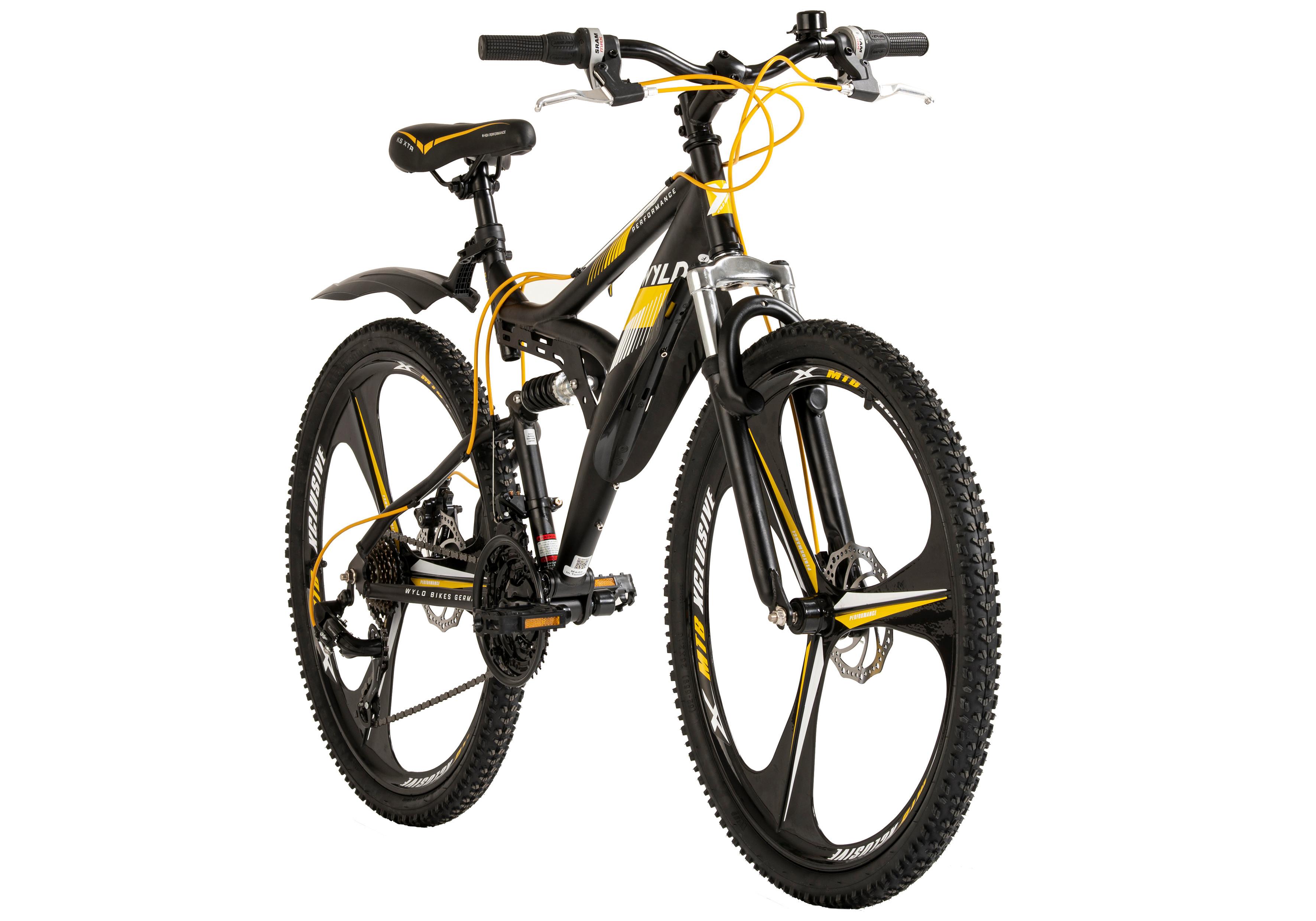 Mountainbike 415m - Schwarz, MODERN, Metall (25/140cm)