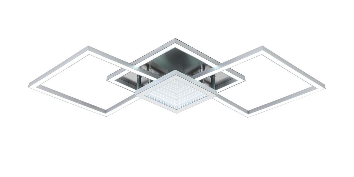 Led-deckenleuchte Tiziana - Chromfarben/Silberfarben, MODERN, Kunststoff/Metall (75cm) - Luca Bessoni