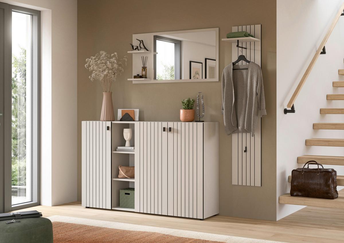 Garderobe Station Kaschmir B: 201cm - Kaschmir, Design, Holzwerkstoff (201/192/37cm) - MID.YOU