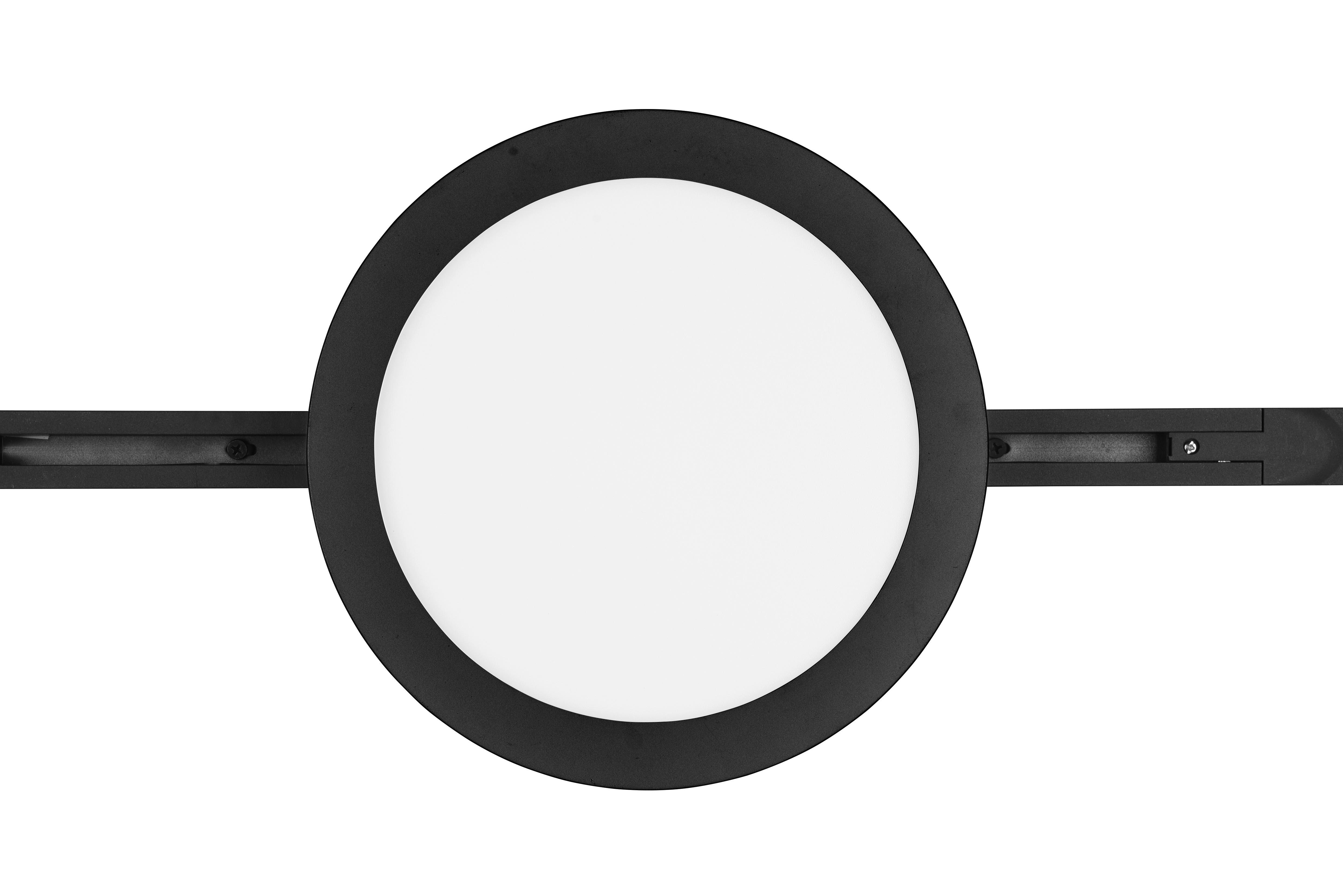 Deckenleuchte Duoline Camillus Ø 26 Cm, Für Schienensystem - Schwarz, Basics, Kunststoff (26,0/2,7cm) - Trio Leuchten