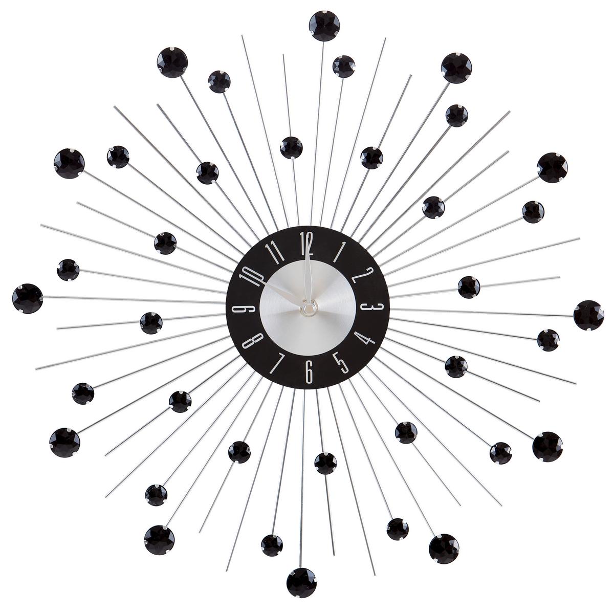 Falióra Diamond - fekete/ezüstszínű, Basics, fém (43cm) - Ondega
