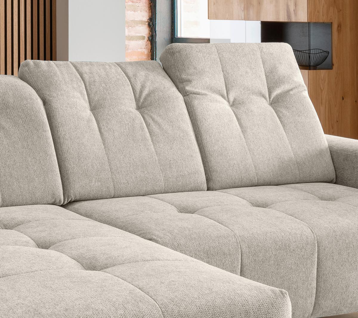 Ecksofa Sano, Beige S: 180x258 cm - Beige/Schwarz, MODERN, Textil (180/258cm) - Livetastic