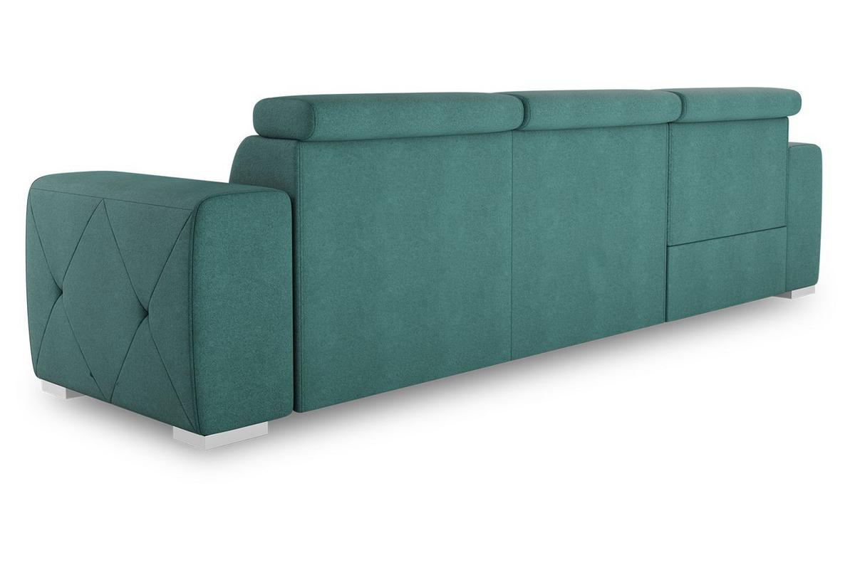 Eckschlafsofa Madison - Silberfarben/Grün, Design, Textil (195/296cm) - MID.YOU