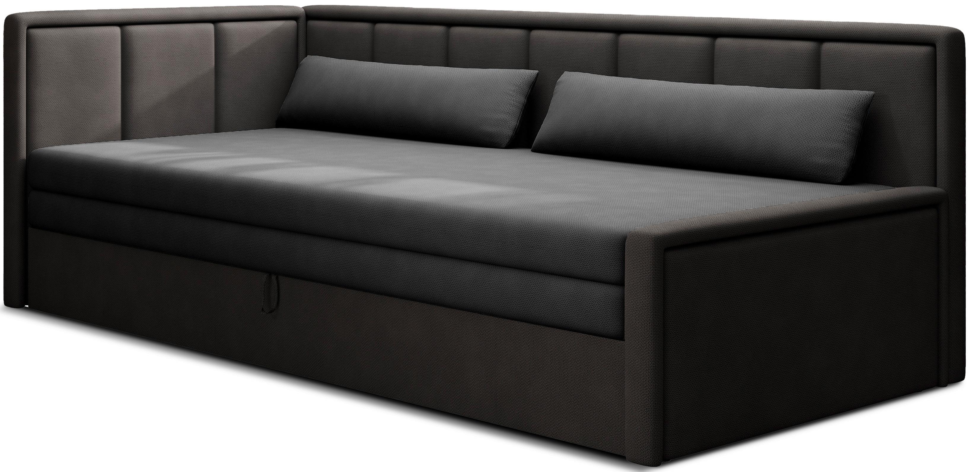 Récamiere Fulgeo Anthrazit/Schwarz B: 82 cm - Anthrazit/Schwarz, Design, Textil (82/77/214cm) - MID.YOU