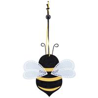 Dekohänger Franjo - Gelb/Schwarz, KONVENTIONELL, Holzwerkstoff/Textil (11cm) - Luca Bessoni