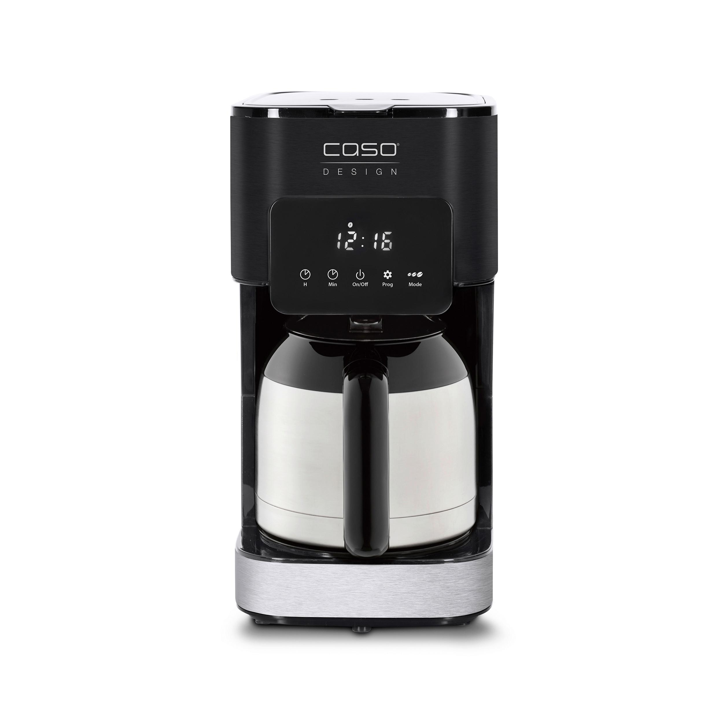 Thermo-Kaffeemaschine 1847 - Silberfarben/Schwarz, Basics, Glas (17/32,5/24,5cm) - CASO Design